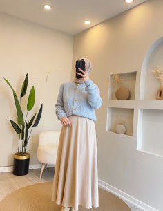 N-102 düğmeli hırka mavi 2