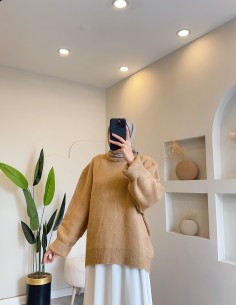HK25002 oversize kazak bej