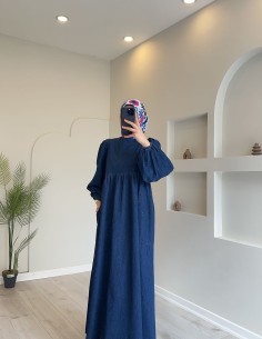 2802 kot elbise lacivert