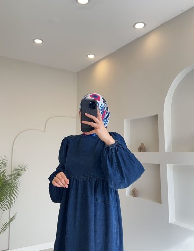 2802 kot elbise lacivert