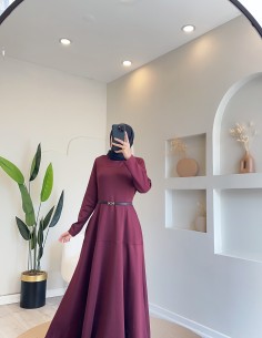 51014 cepli scuba elbise bordo