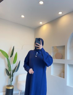 2941 düğmeli triko elbise -... 2