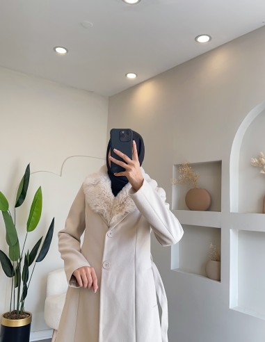 1098 kürklü kaşe kaban - taş