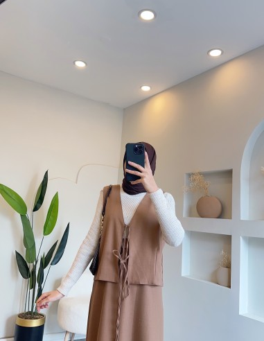 1530 liyessa etek takım - bej