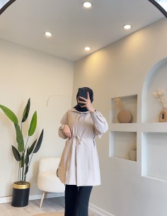 2912 pliseli tunik - taş