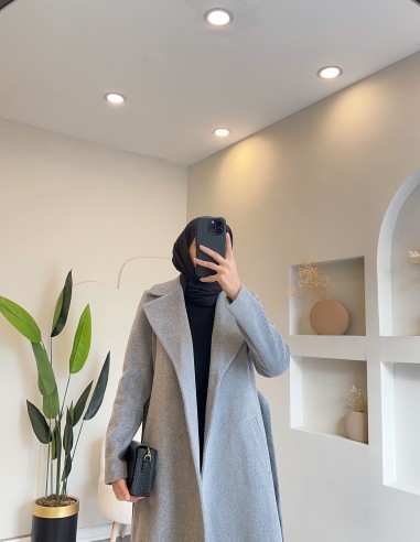 0118 kaşe kaban - gri