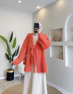 86825 angora tüylü ceket -... 2