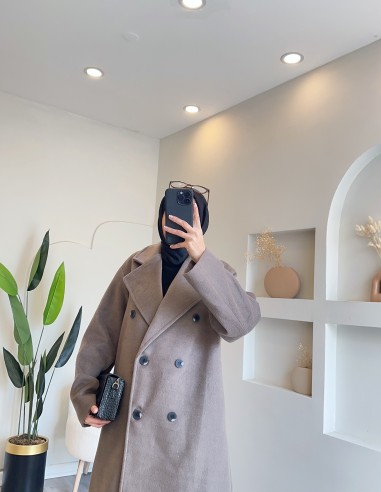 VP-109 tay tüyü kaşe kaban - Vizon