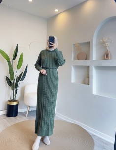 80127 kalın örgülü triko...