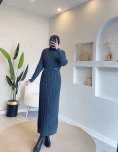 80127 kalın örgülü triko...