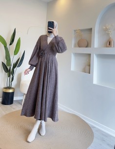 K1816 gül kemerli örme...