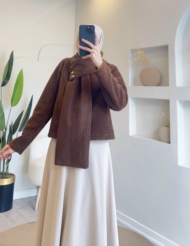 2943 kalp düğmeli kısa kaban -...