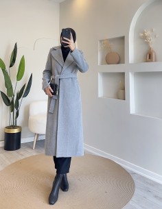 0118 kaşe kaban - gri