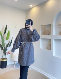 5071 Simli tunik -Gri 2