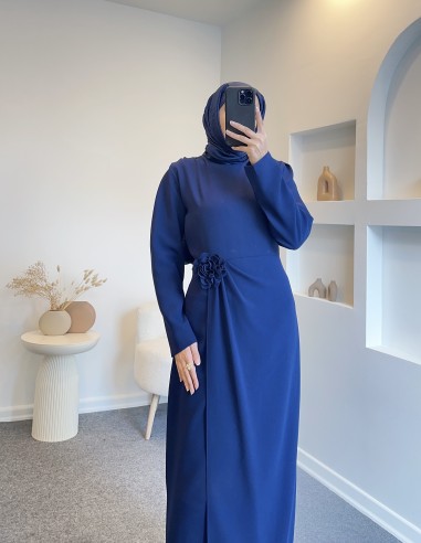 2126 Gül detay romantik elbise -...