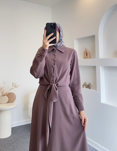 2983 sare bağlamalı takım - lila