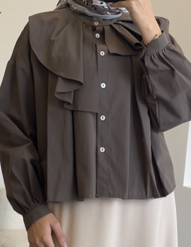 2954 yaka detay pinterest gömlek - haki