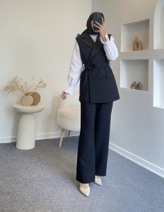 2950 ikili yelek takım - Siyah