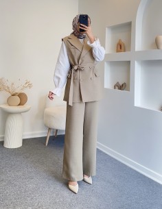 2950 ikili yelek takım - Bej