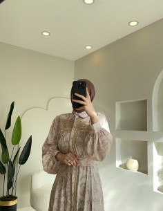 8202 nostalji elbise vizon