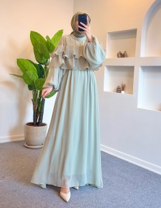 5529 almila elbise - mint...