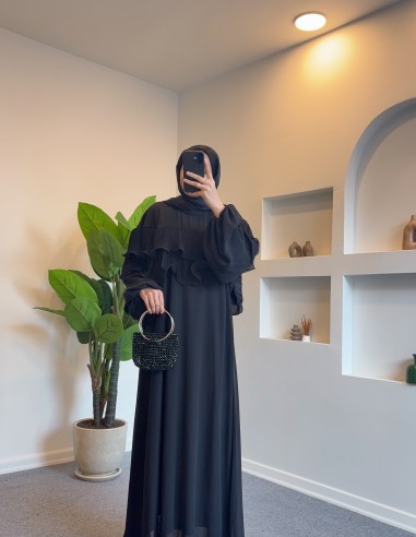 5529 almila elbise - siyah