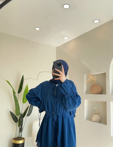 201122 lastikli detaylı takım lacivert