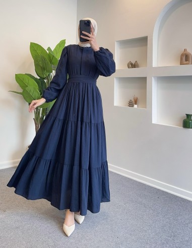 10185 lady elbise - lacivert