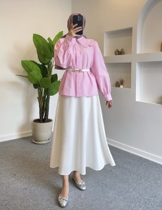 2955 bebe yaka gömlek - pembe