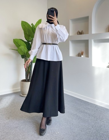 2955 bebe yaka gömlek - Beyaz