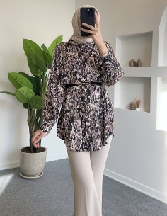 5073 leopar desen kemerli...