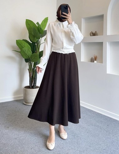 B2863 alt tarafı bağlamalı saten...