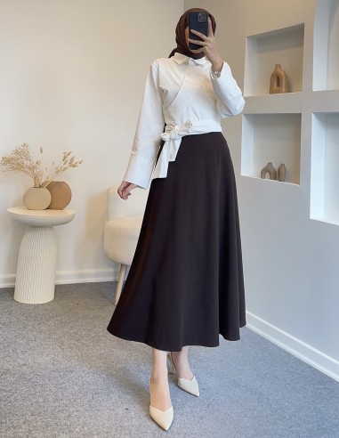 1616 Kloş Etek Acı Kahve