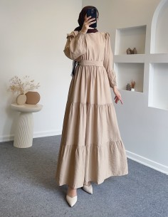 25Y9129  flora elbise - Camel