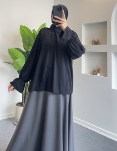 0868 hakim yaka gömlek - siyah 2