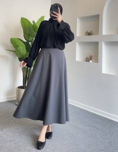 0868 hakim yaka gömlek - siyah