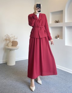 318 gül detay blazer etekli...