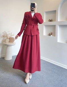 318 gül detay blazer etekli... 2