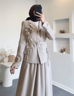 318 gül detay blazer etekli... 2