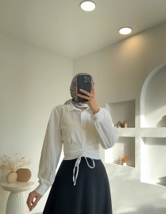 1731 bel büzgülü gömlek -... 2