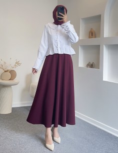 1616 Kloş etek - Bordo