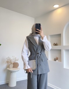 2471 kemer detay yelekli... 2