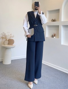 2471 kemer detay yelekli...