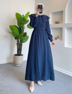 9176 pera elbise - indigo