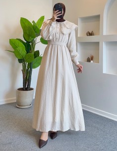 9176 pera elbise - Bej 2