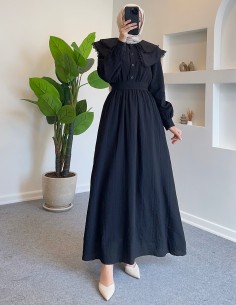 9176 pera elbise - Siyah 2