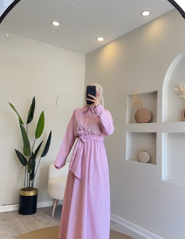 Hy24661 Kemer Detaylı Çizgili Poplin...