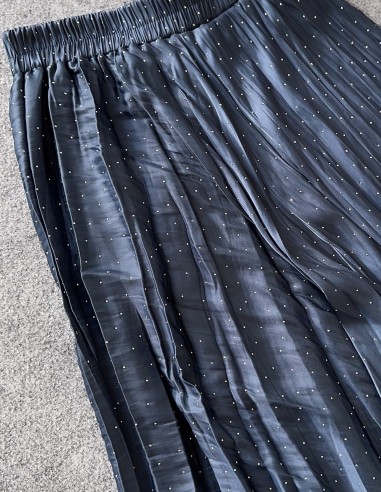 4005 taş baskılı etek - lacivert