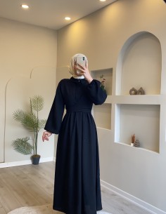 8645 Cansel Elbise Siyah 2