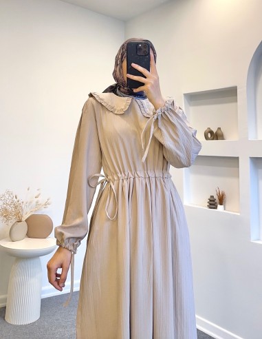 25Y9123 yaka detay bel büzgülü...